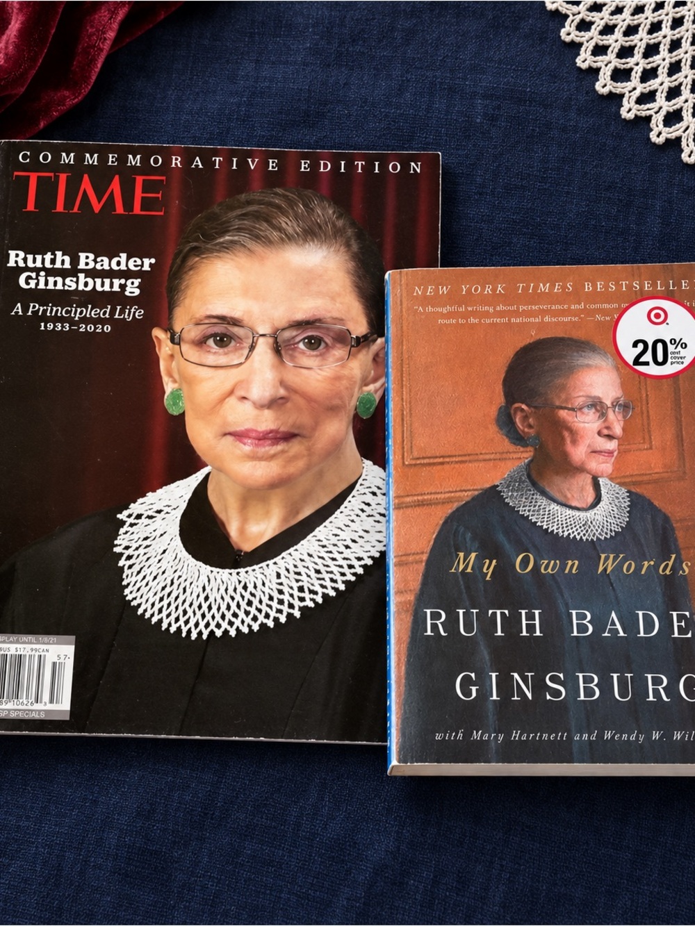 RBG Jeweled Dissent Collar Necklace, Book & TIME Magazine Bundle - Picture 2 of 2